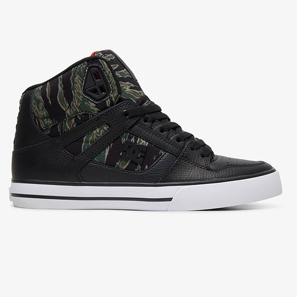 Купить кроссовки высокие DC Shoes Pure Ht M Black/Camo Print (ADYS400050-0CP) в интернет-магазине Proskater.ru