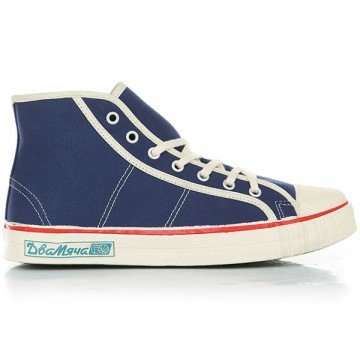 Купить кеды высокие два мяча 1965-02 White/Blue в интернет-магазинеProskater.ru