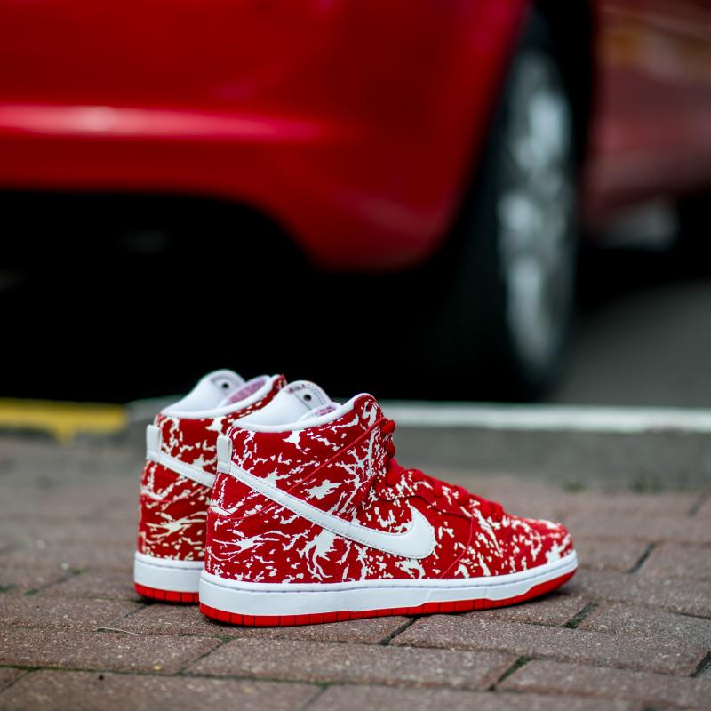 Nike SB Dunk High Premium Red White 313171 616 Proskater.ru